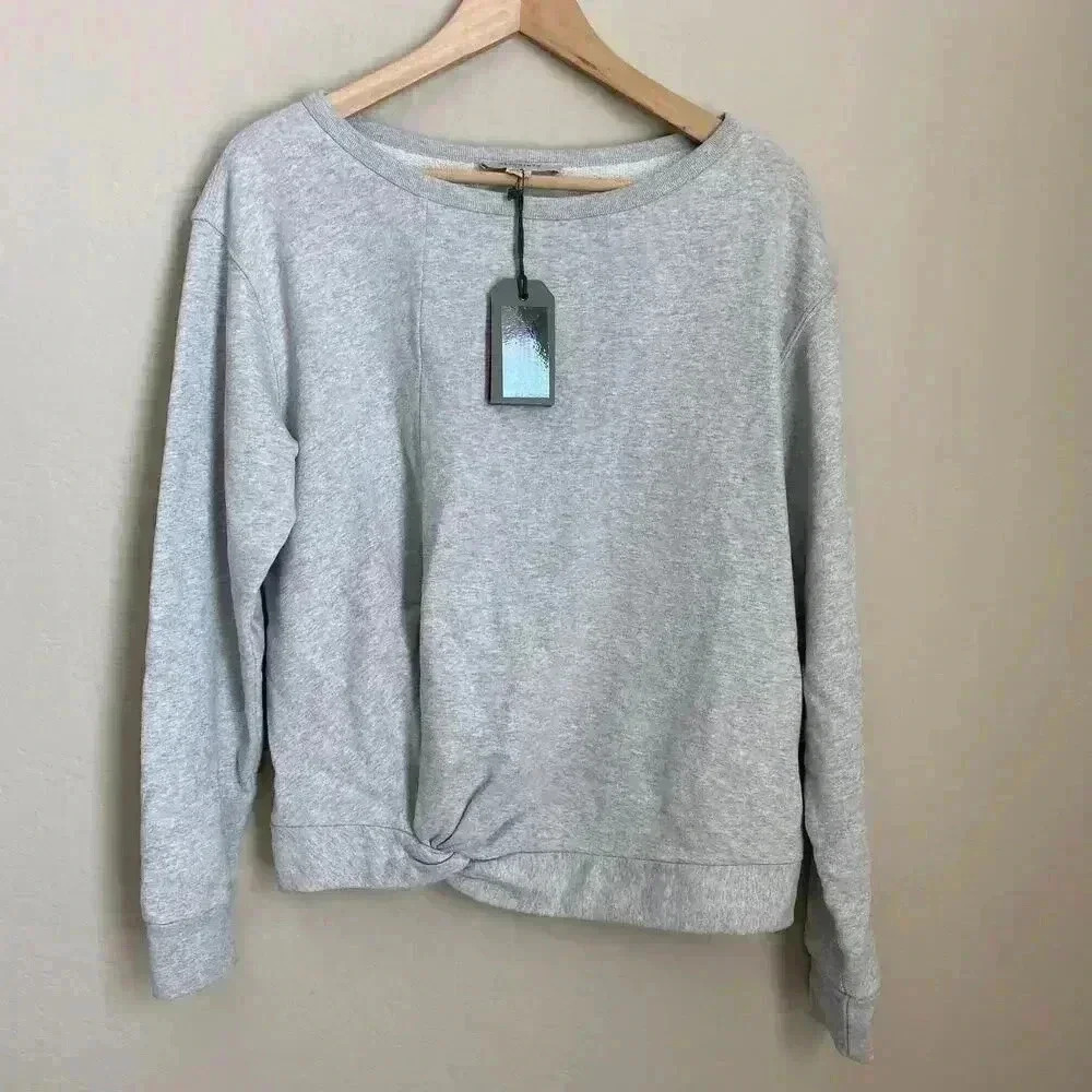 AllSaints Woman Paloma Sweatshirt Grey Marl Size Small